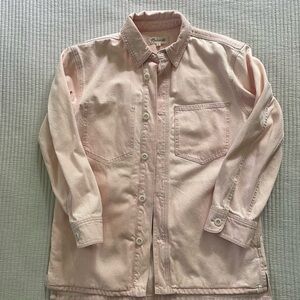 Madewell Pink Denim Shacket